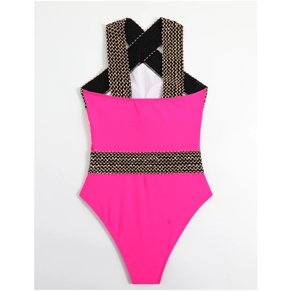 Criss Cross One Piece Monokini Swim Beach - Picture 8 of 10
